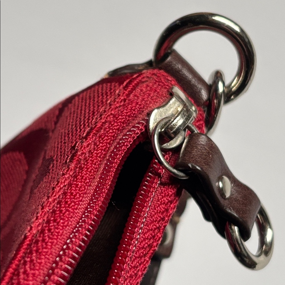 Coach Signature Mini Shoulder Bag Red MINI COACH RED SIGNATURE PURSE Y2K - Picture 13 of 17